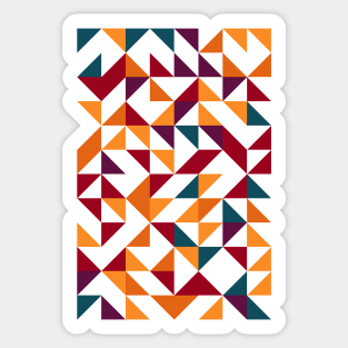 Creative Geometric Colourful Triangle Pattern #37 Sticker